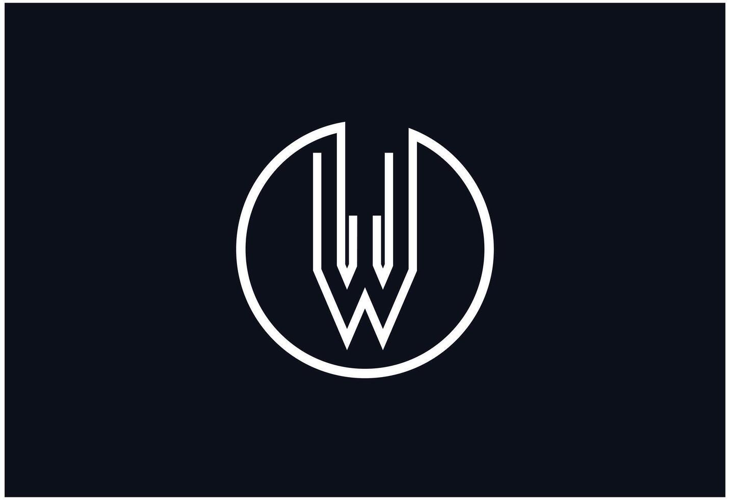 Modern W Logo vector