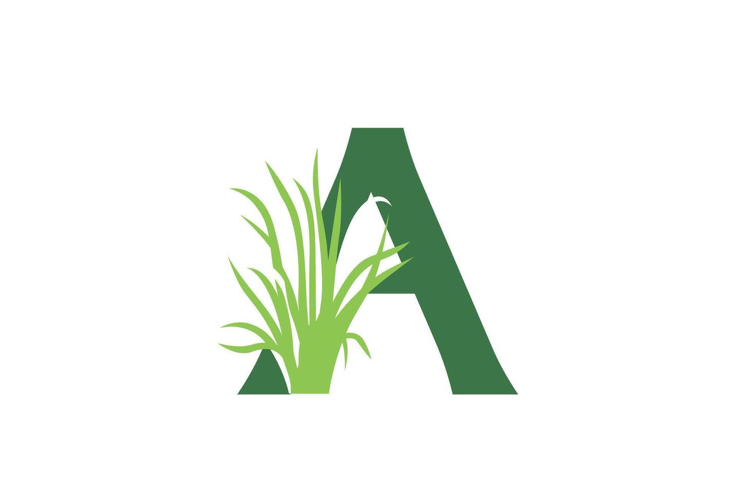 A Logo Lawn care vector