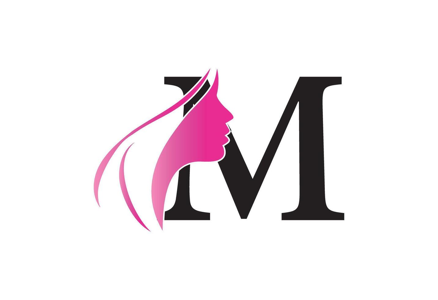 Face Modern M Logo vector
