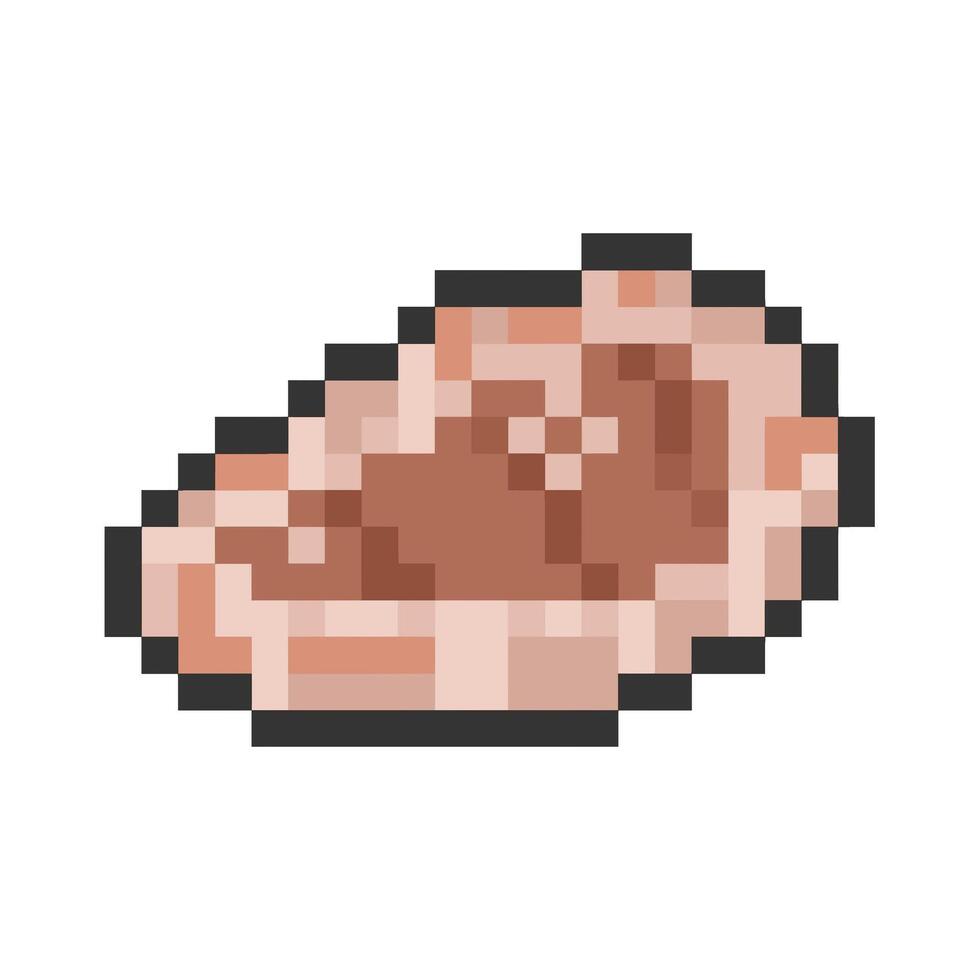 meat pixel art for dynamic digital projects and designs. vector