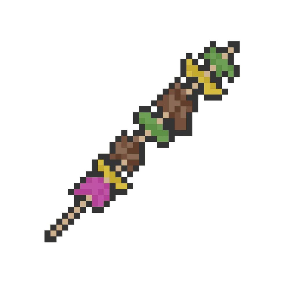 barbeque pixel art for dynamic digital projects and designs. vector