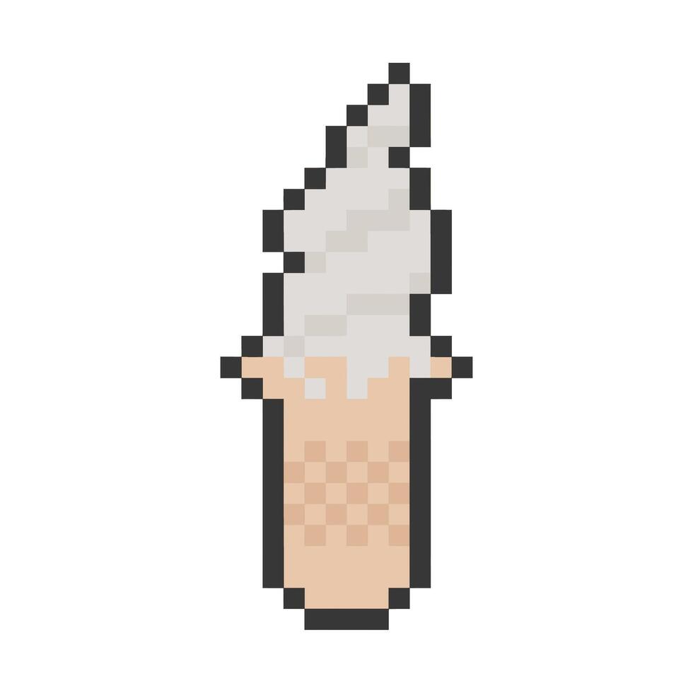 ice cream pixel art for dynamic digital projects and designs. vector