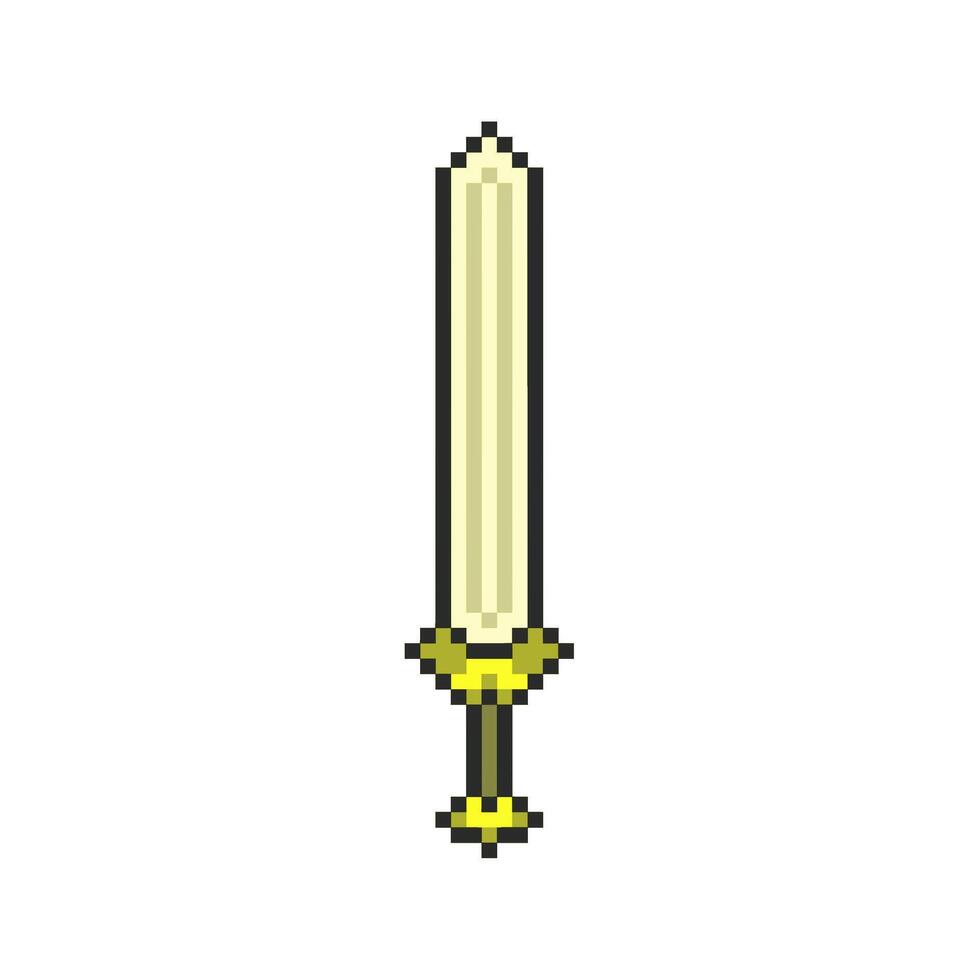sharp sword pixel art for dynamic digital projects and designs. vector