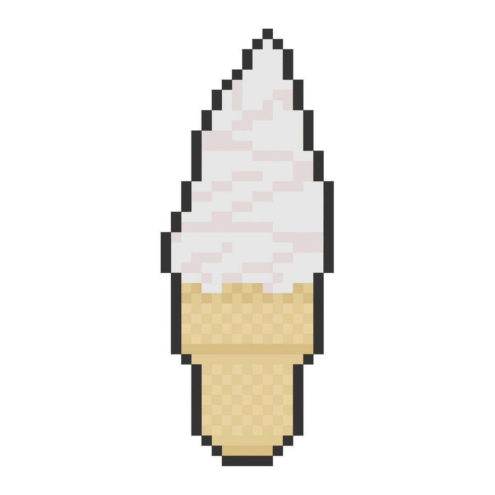 ice cream pixel art for dynamic digital projects and designs. vector