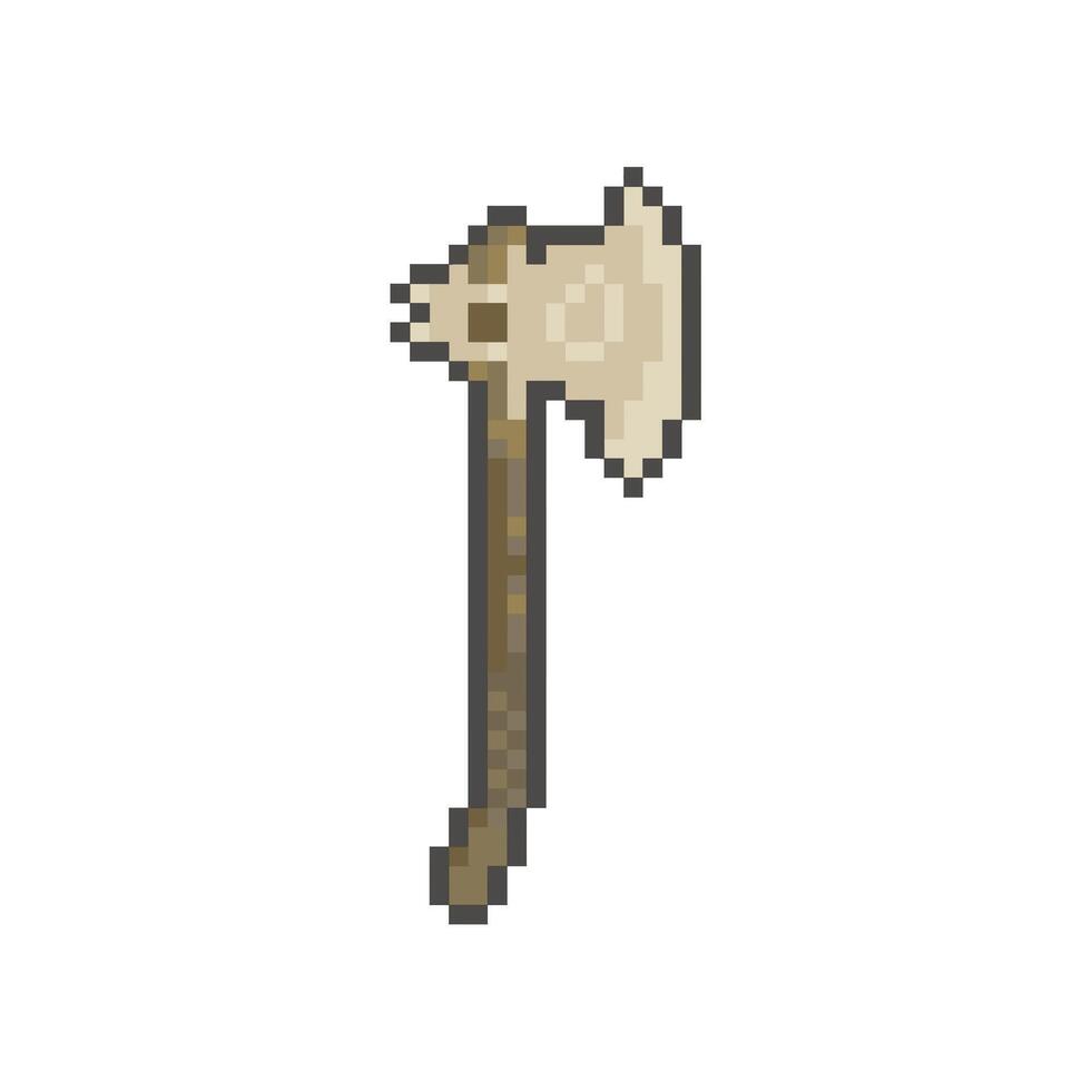 sharp axe pixel art for dynamic digital projects and designs. vector