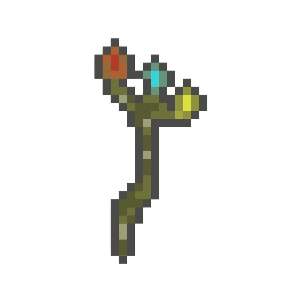 staff pixel art for dynamic digital projects and designs. vector