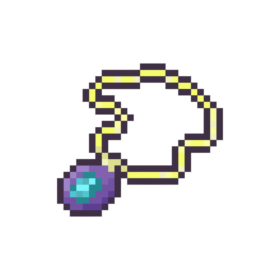 necklace pixel art for dynamic digital projects and designs. vector