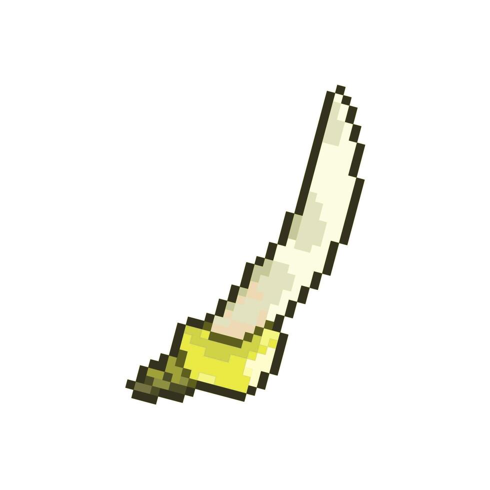 sharp sword pixel art for dynamic digital projects and designs. vector