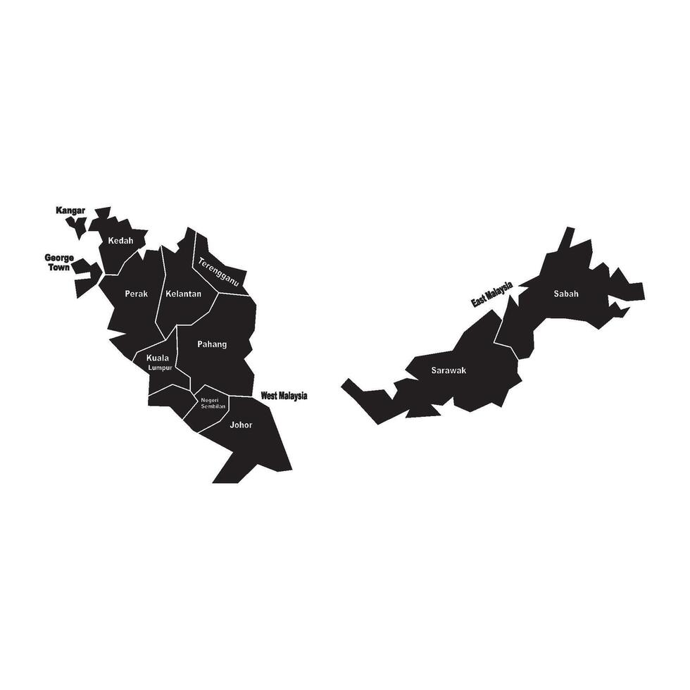 Malaysia map symbol icon design, illustration vector