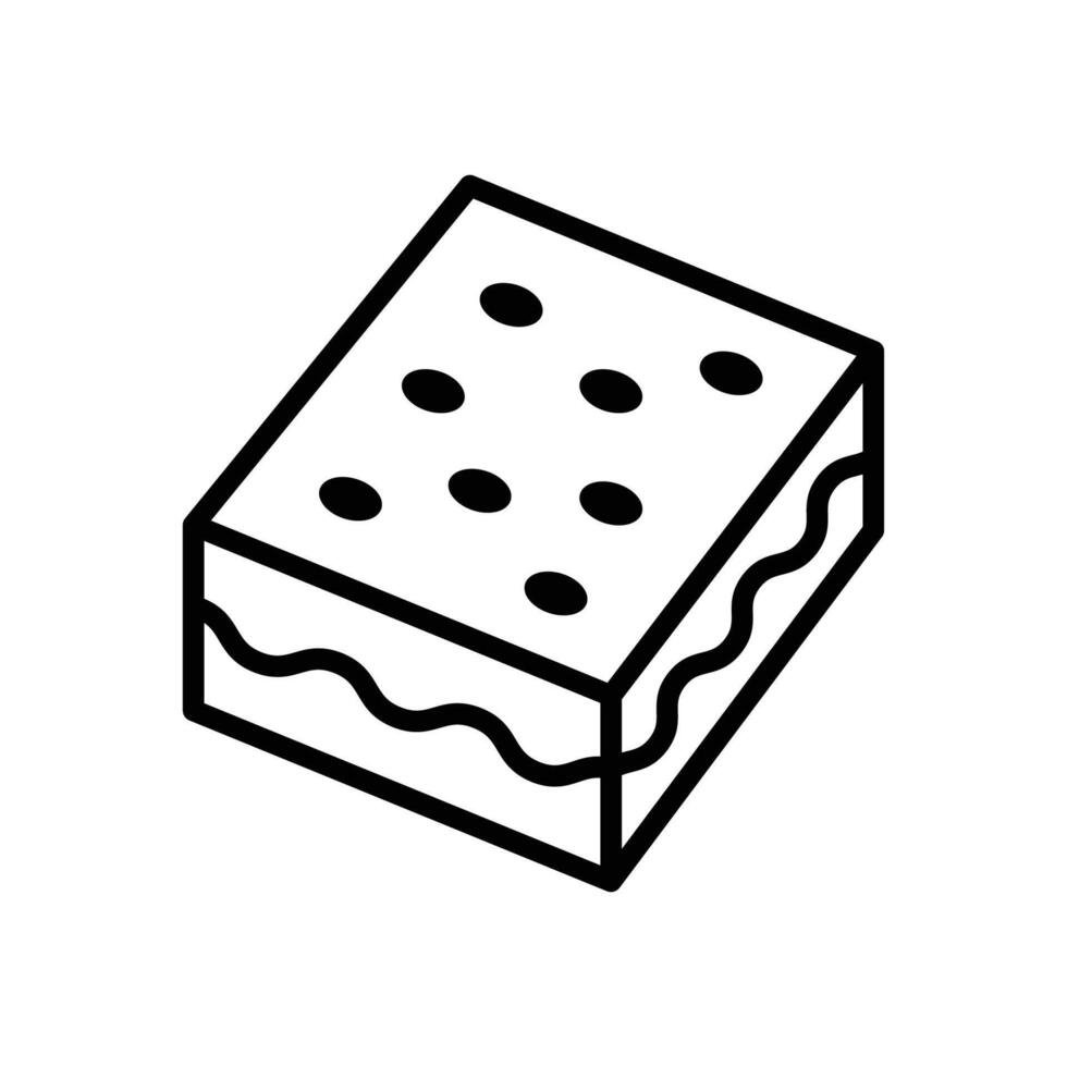 brownies icon design template simple and clean vector