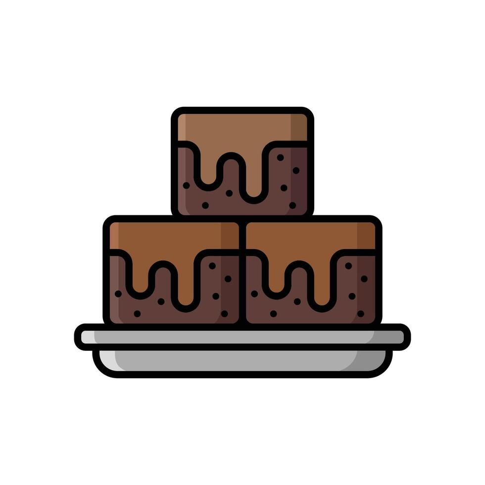 brownies icon design template simple and clean vector