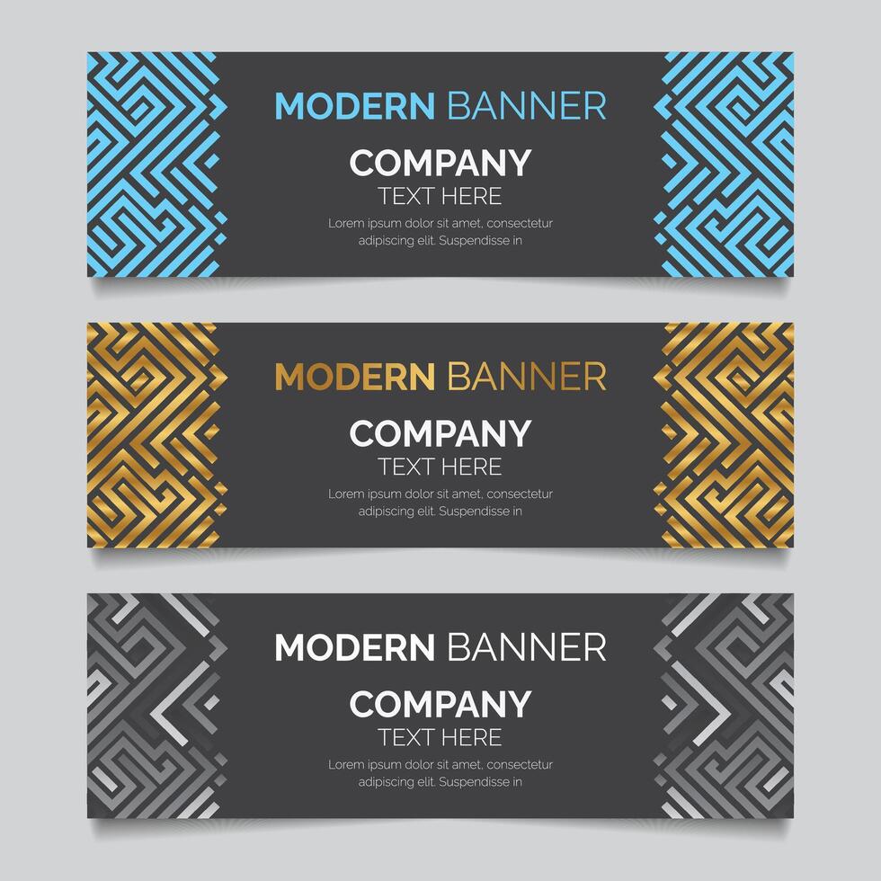 Modern Banner Template Design vector