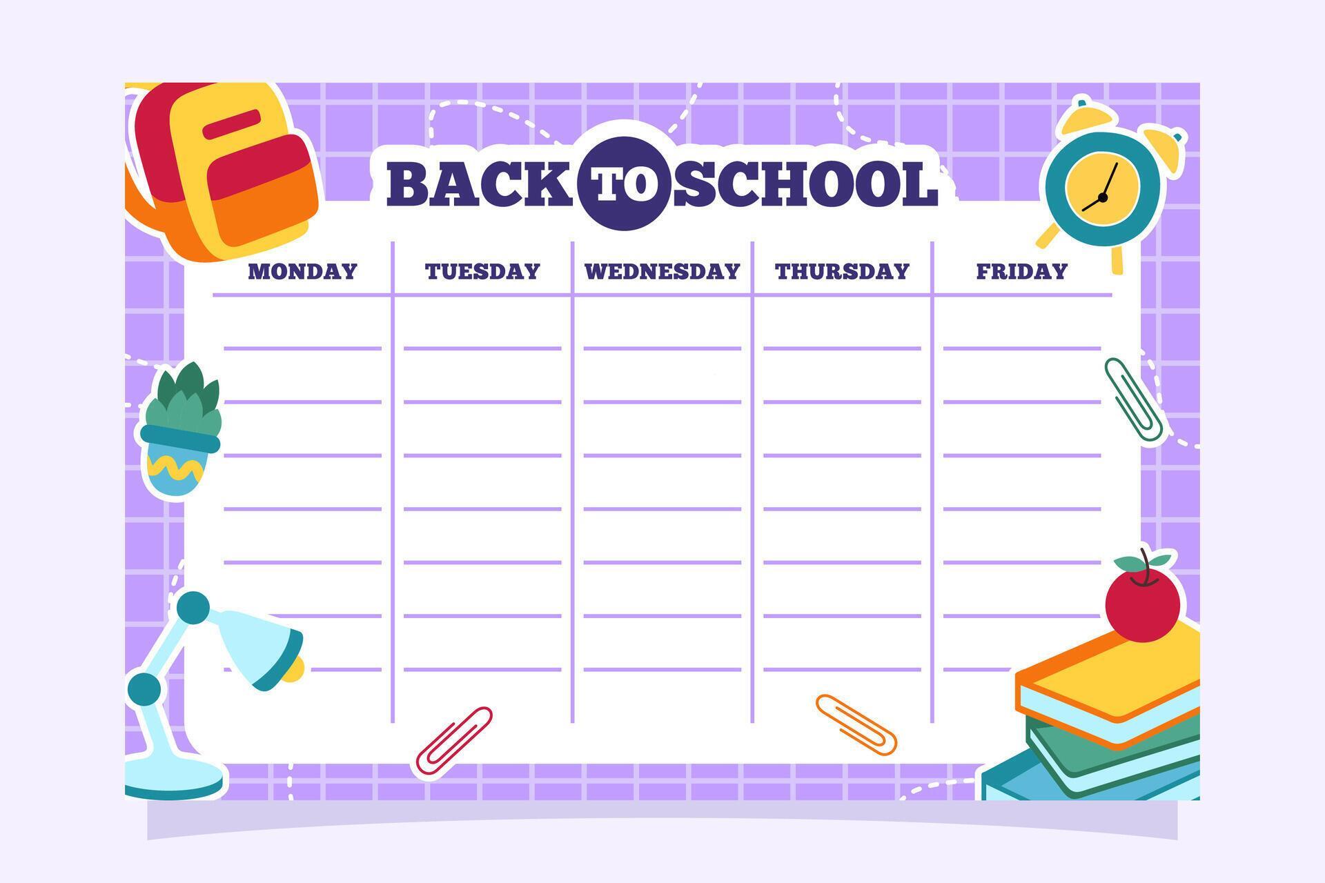 School Time Table Template