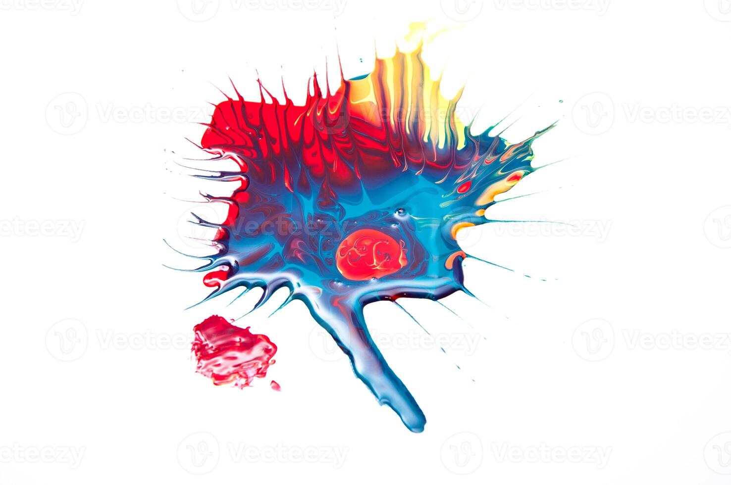 Abstract painting on a white background photo