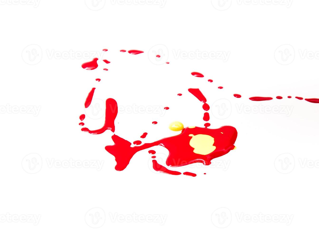 Red and white spots on a white background photo