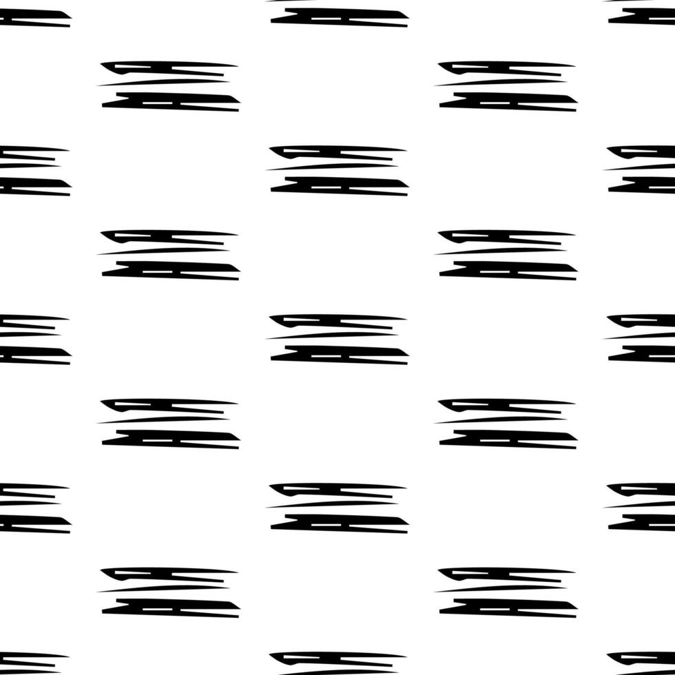 Seamless pattern with black pencil brushstrokes vector