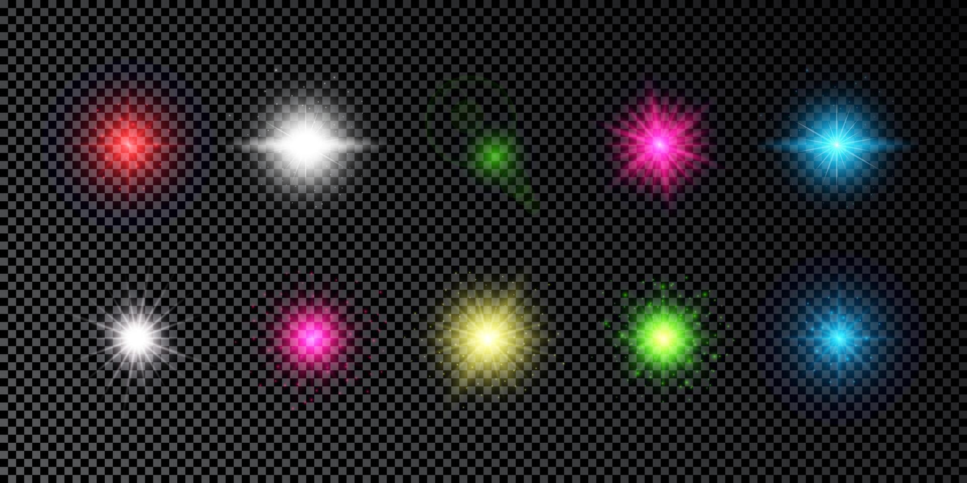 Light effect of lens flare vector