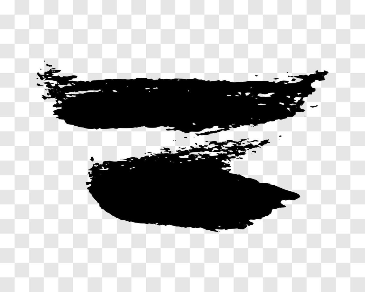 Black brush stroke. Hand drawn ink spot isolated on background. illustration vector