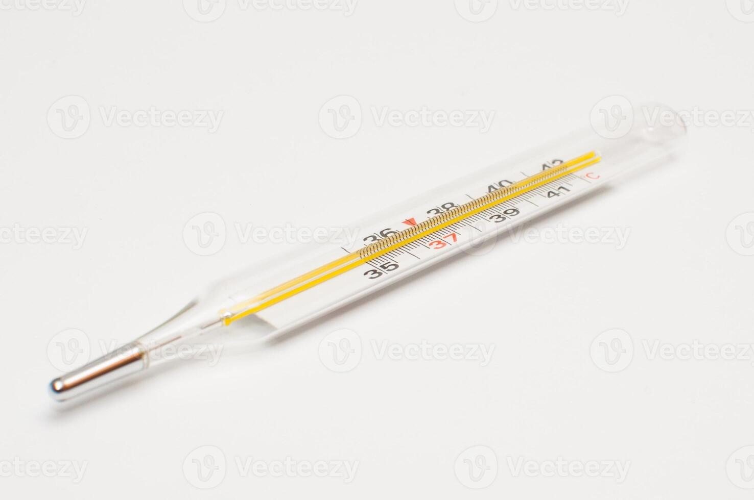 Thermometer on a white background photo
