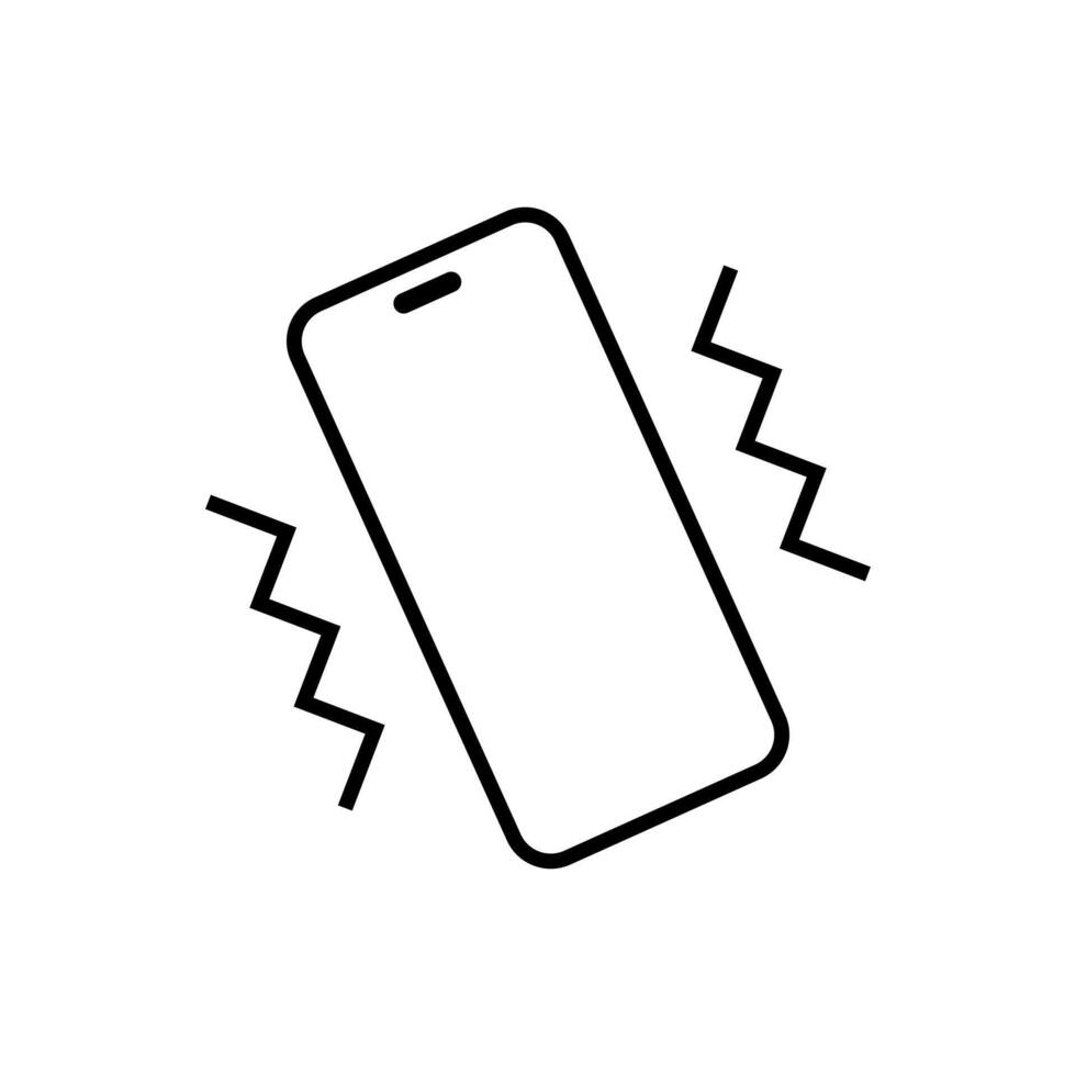 Smartphone vibration icon. Vibrate mode phone concept vector