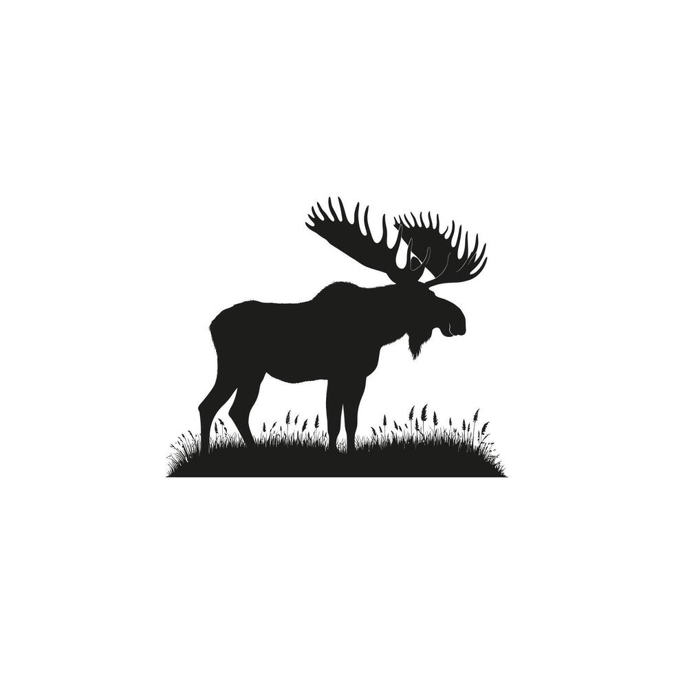 Hand drawn animal silhouette illustration vector