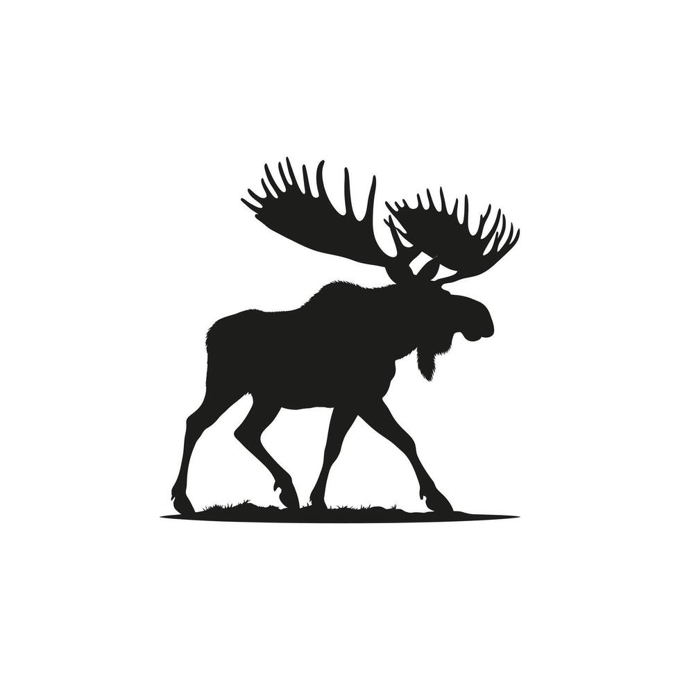 Hand drawn animal silhouette illustration vector