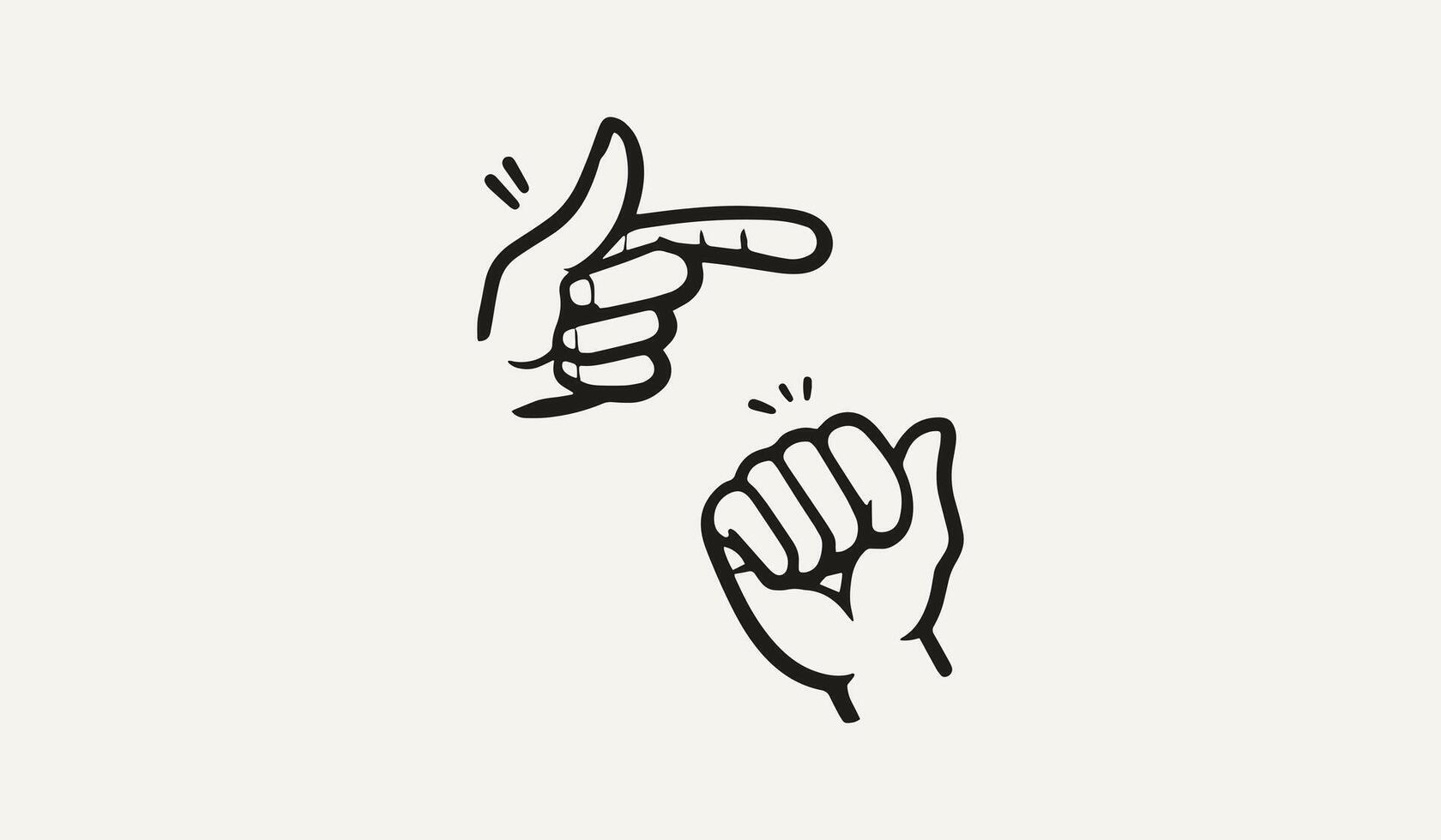 Hand gesture illustration vector