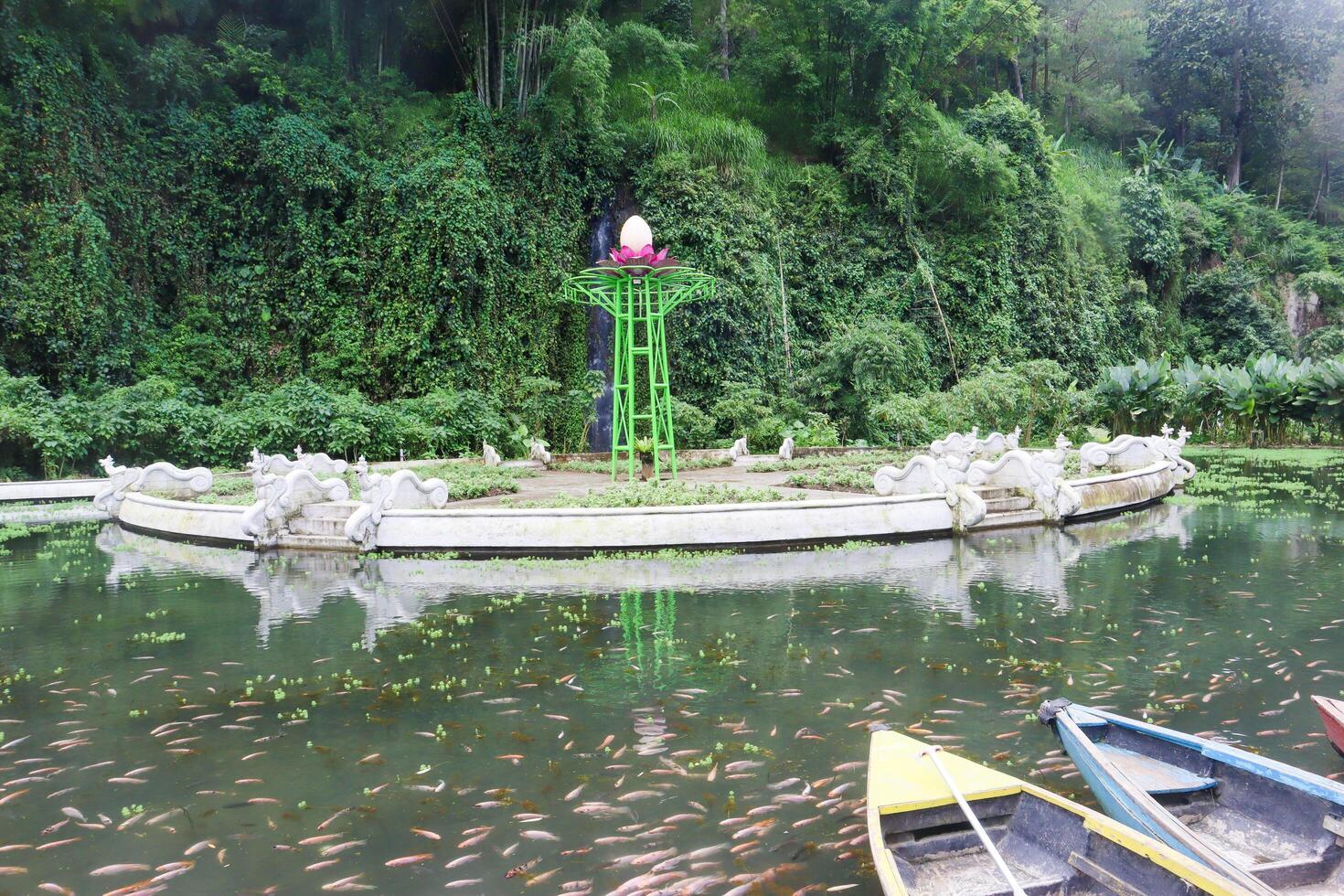 a inside view of taman kemesraan. holiday destination. malang, indonesia - 10 april 2024 photo