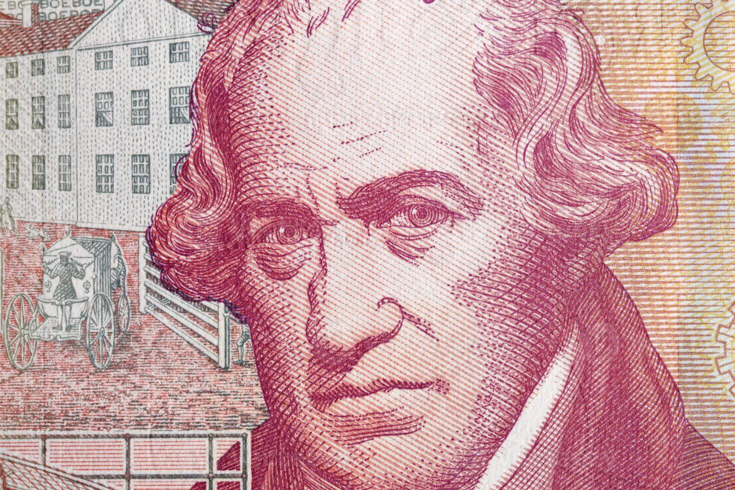 James Watt a closeup portrait from English money photo