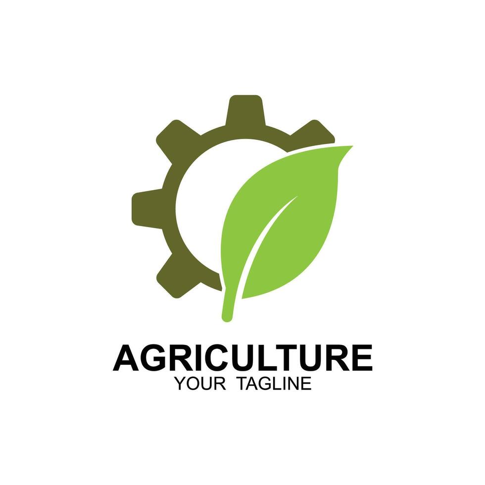 agriculture logo, farm land logo design vector