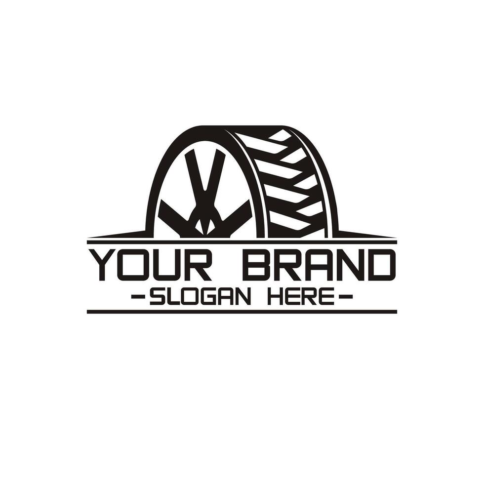 Tire or wheel logo design. Logo suitable for tire shops, workshops and companies. vector