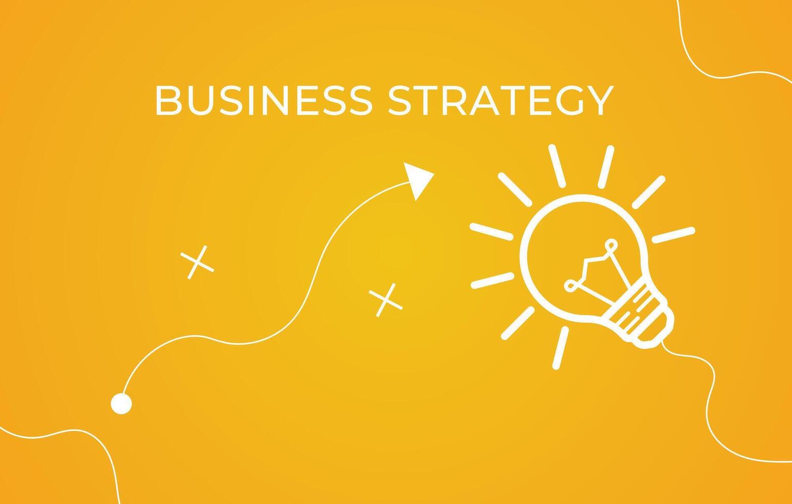 light bulb concept background business strategy orange vector