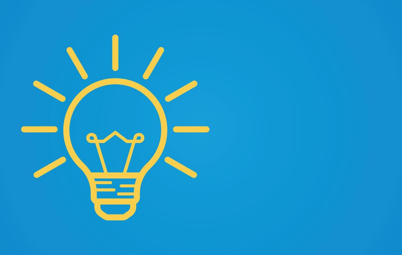 idea concept blue background design solution with lightbulb vector