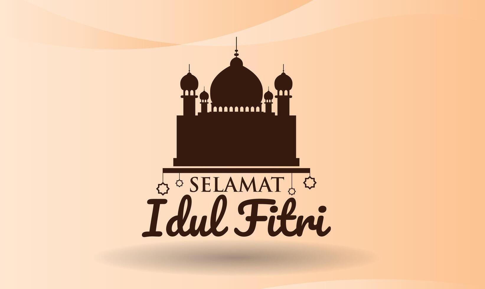 Eid Mubarak background with beautiful mosque Ornaments vector