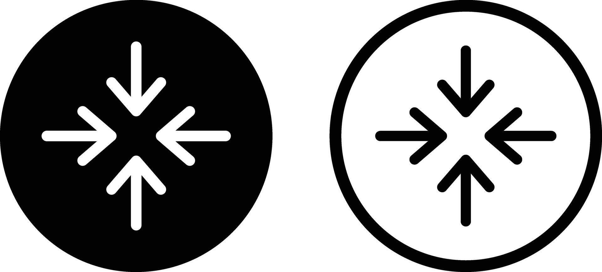 Change size icon set in two styles . Customize icon . Meeting point icon vector