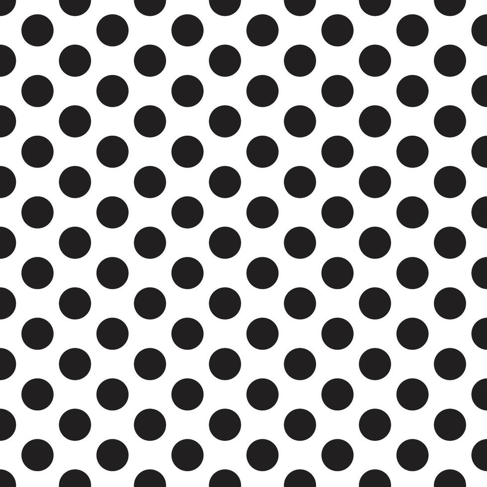 Black polka dot pattern texture . Black and white polka dots pattern . vector