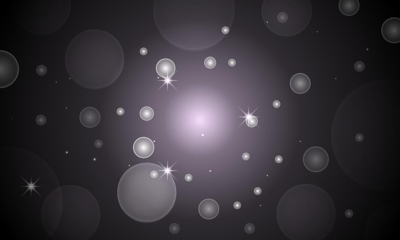 blurry bokeh circles against dark background. vector