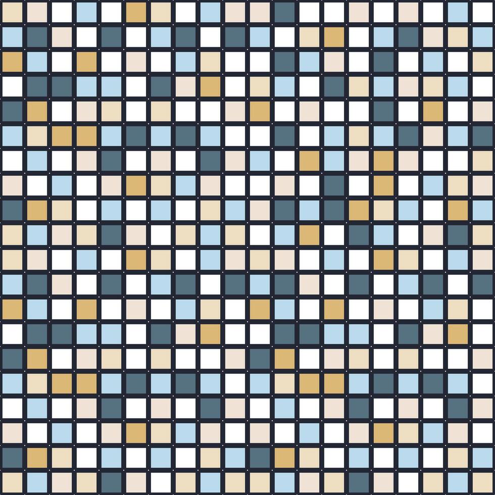 Seamless pattern with multicolored squares. Textured background. Mosaic design. Surface, fabric pattern vector