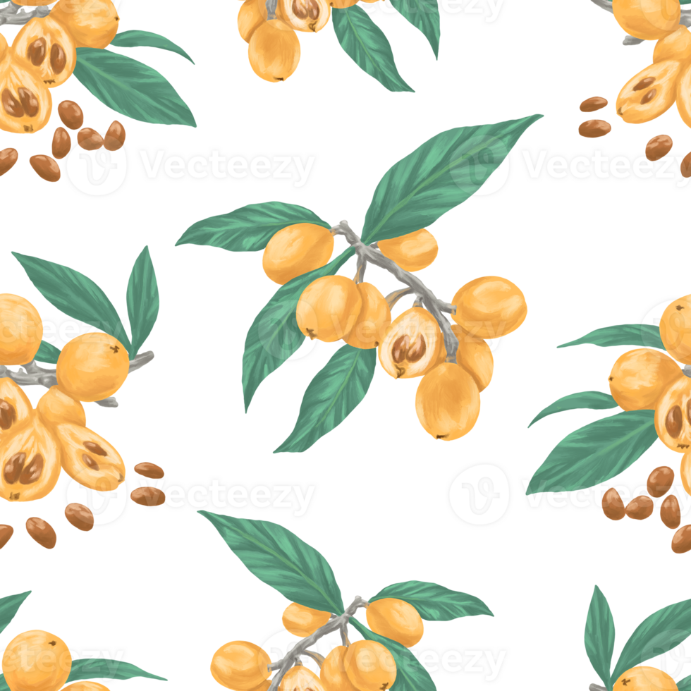 Loquat pattern for fabric and textile print png
