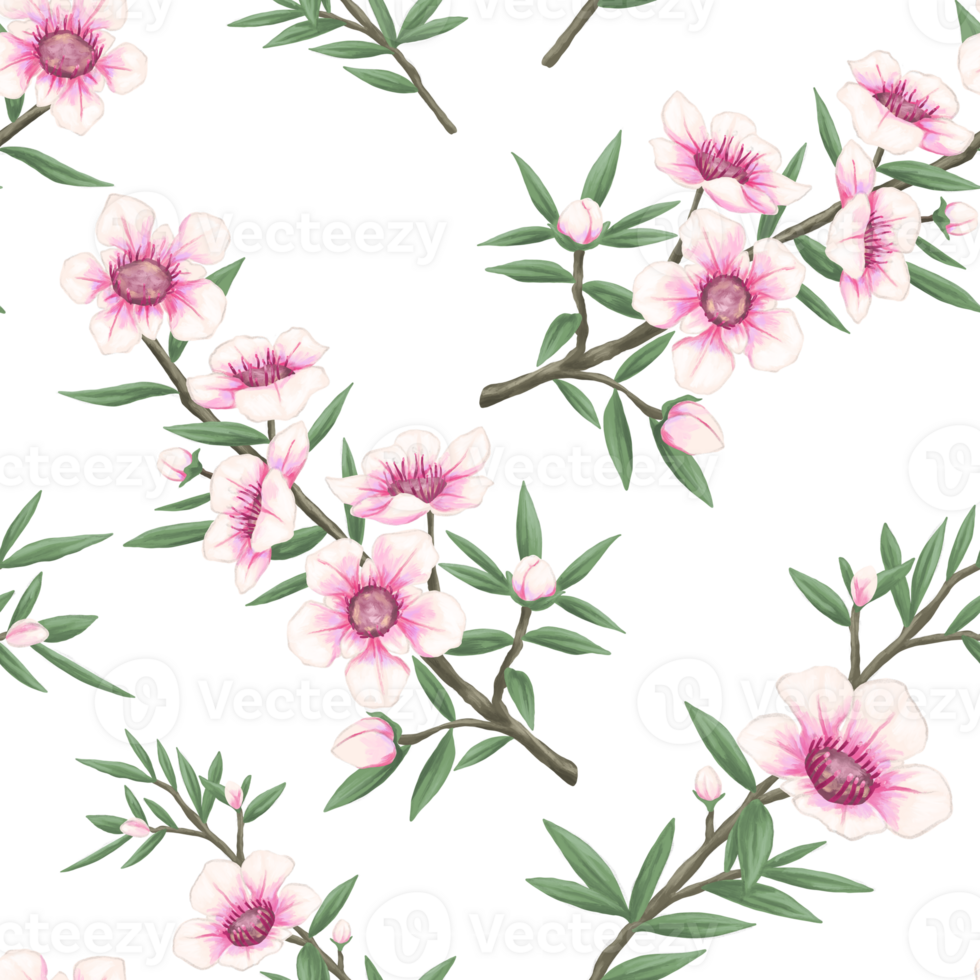 manuka kanuka pattern for fabric and textile print png
