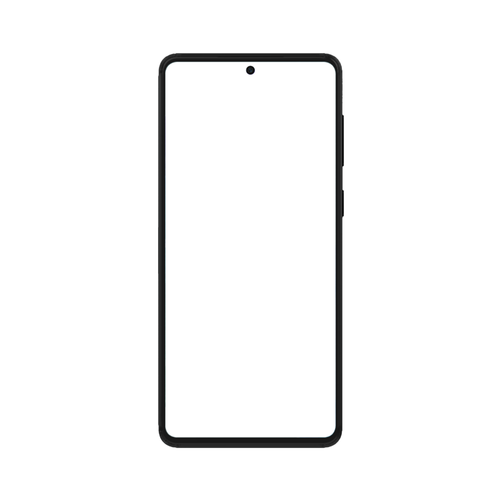 Samsung Galaxy M55 Front View Transparent Illustration png