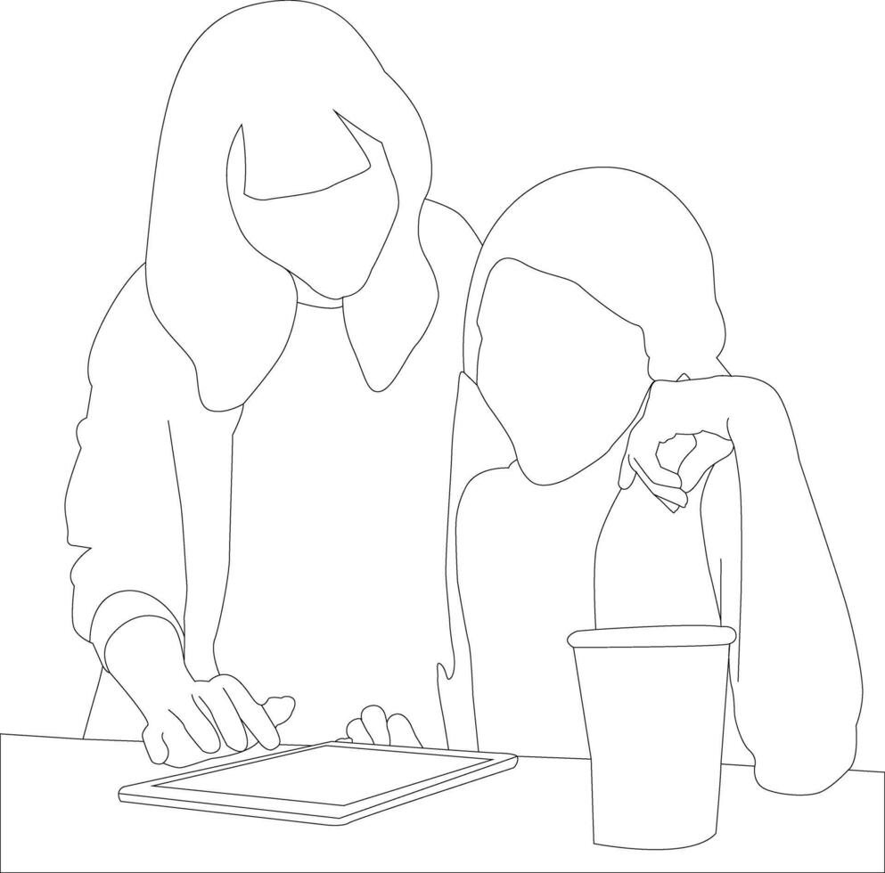 one line drawing small business vector