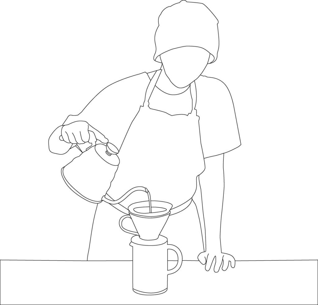 one line drawing small business vector