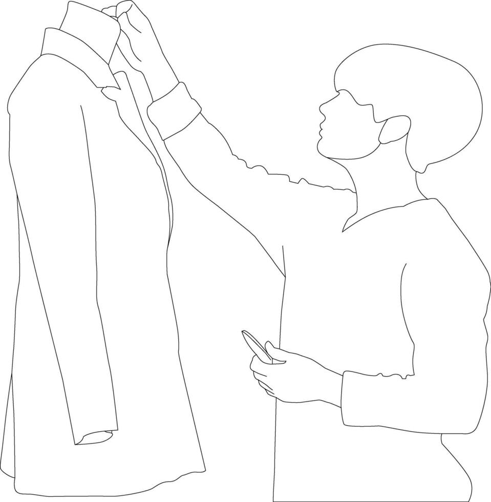 one line drawing small business vector