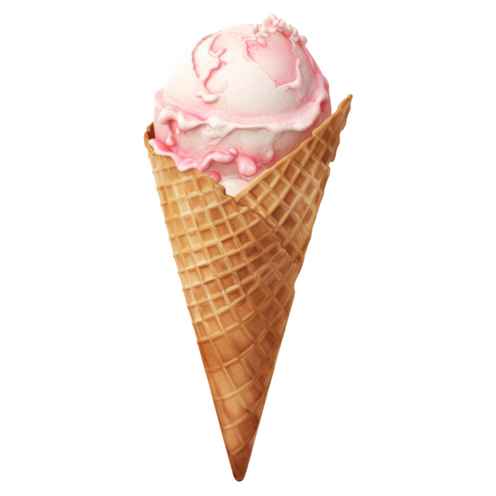 Ice Cream Cone, Ice Cream Illustration. Watercolor Style png
