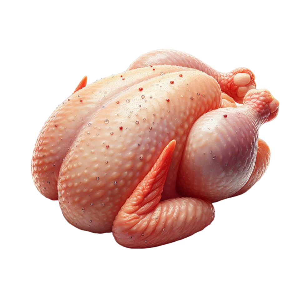 Fresh raw chicken isolated on transparent background png