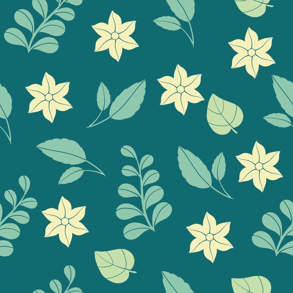 Seamless flower pattern design . Floral print for fabric. vector