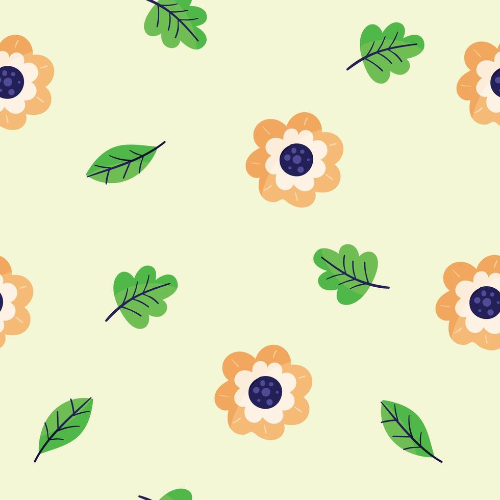 Seamless flower pattern design . Floral print for fabric. vector