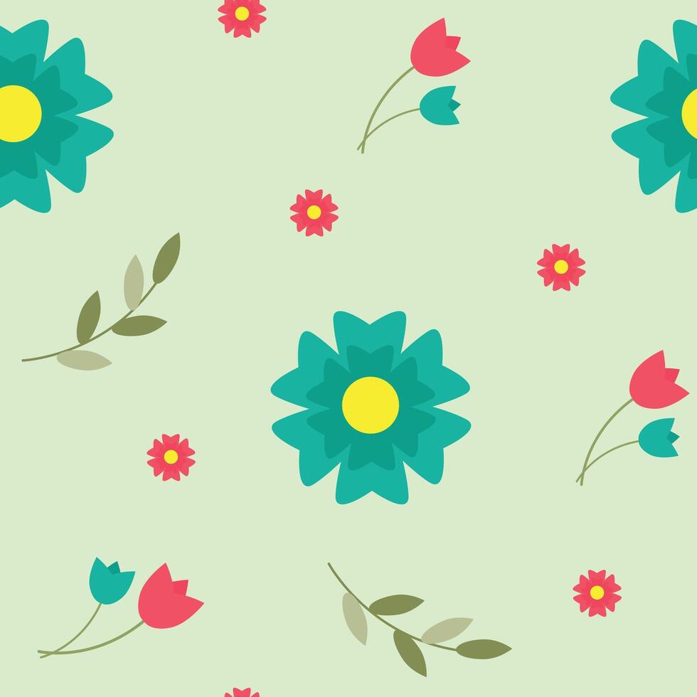 Seamless flower pattern design . Floral print for fabric. vector