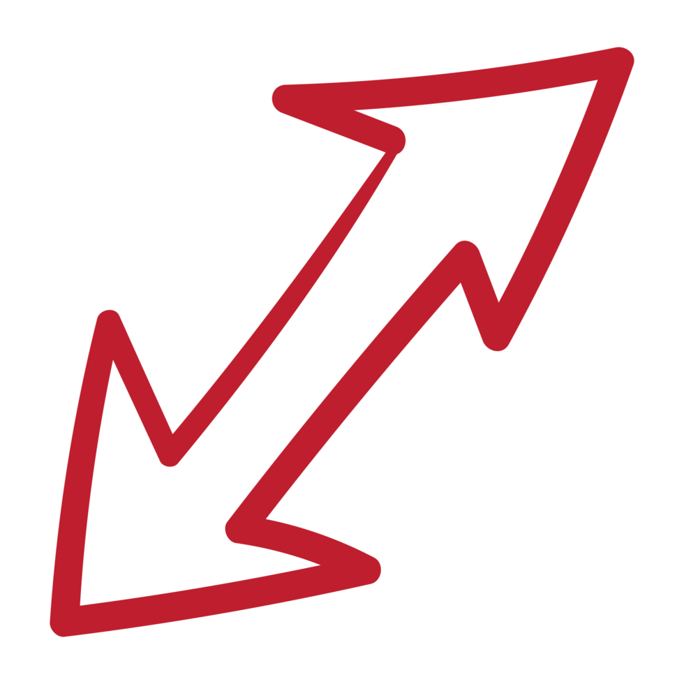 Arrow icons, Arrows to mark in hand drawn style png
